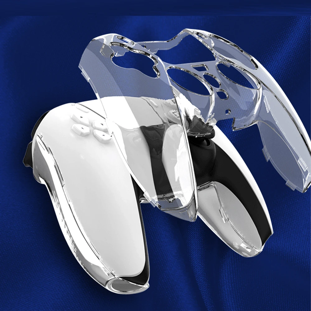 2020 New PS5 DualSense Skin Transparent Clear PC Cover Ultra Slim Protector Case for PlayStation 5 Controller Accessories