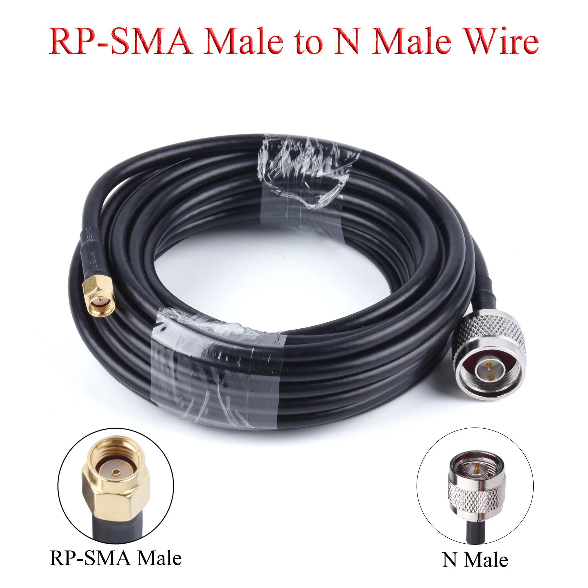 

1-30 м RG58/50-3 RF коаксиальный кабель RP-SMA штекер-N штекер удлинитель для 4G LTE сотовый усилитель сигнала антенна