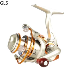 GLS Brand New 5.2:1 High-speed Saltwater Bass 500-Series Mini Fishing Reel Metal Spool Spinning Wheel Fishing Tackle