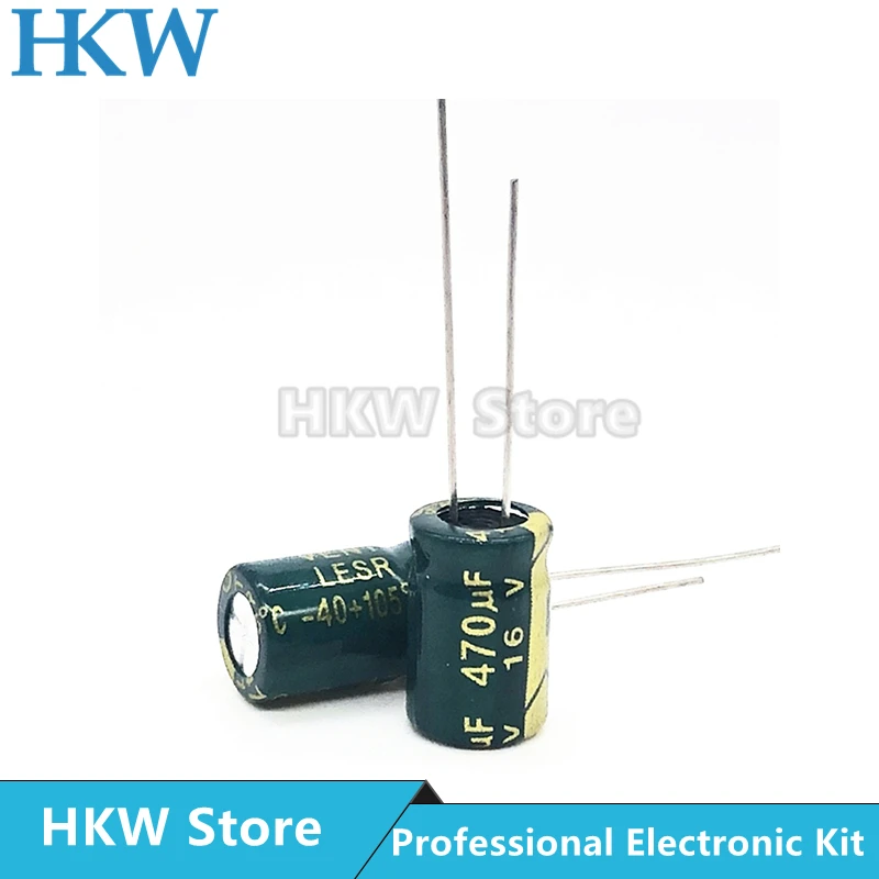 

20pcs/lot 470UF 16V 8*12mm High Frequency Low ESR / Impedance Aluminum Electrolytic Capacitor 470uf16V 8X12 20%