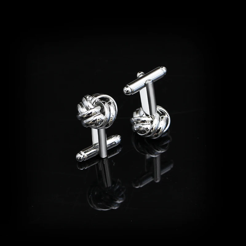 new golden silver black color round ball cufflinks for men jewelry accessories suit gentleman cuff link