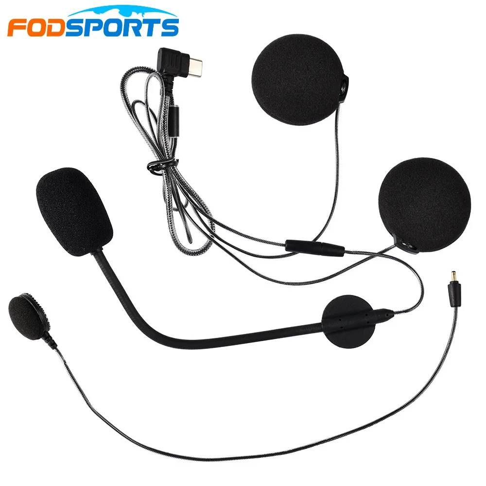 Fodsports M1-s Plus Motorcycle Helmet Intercom Bluetooth Headset Accessories HD Noise Reduction Micphone Speaker Headphone