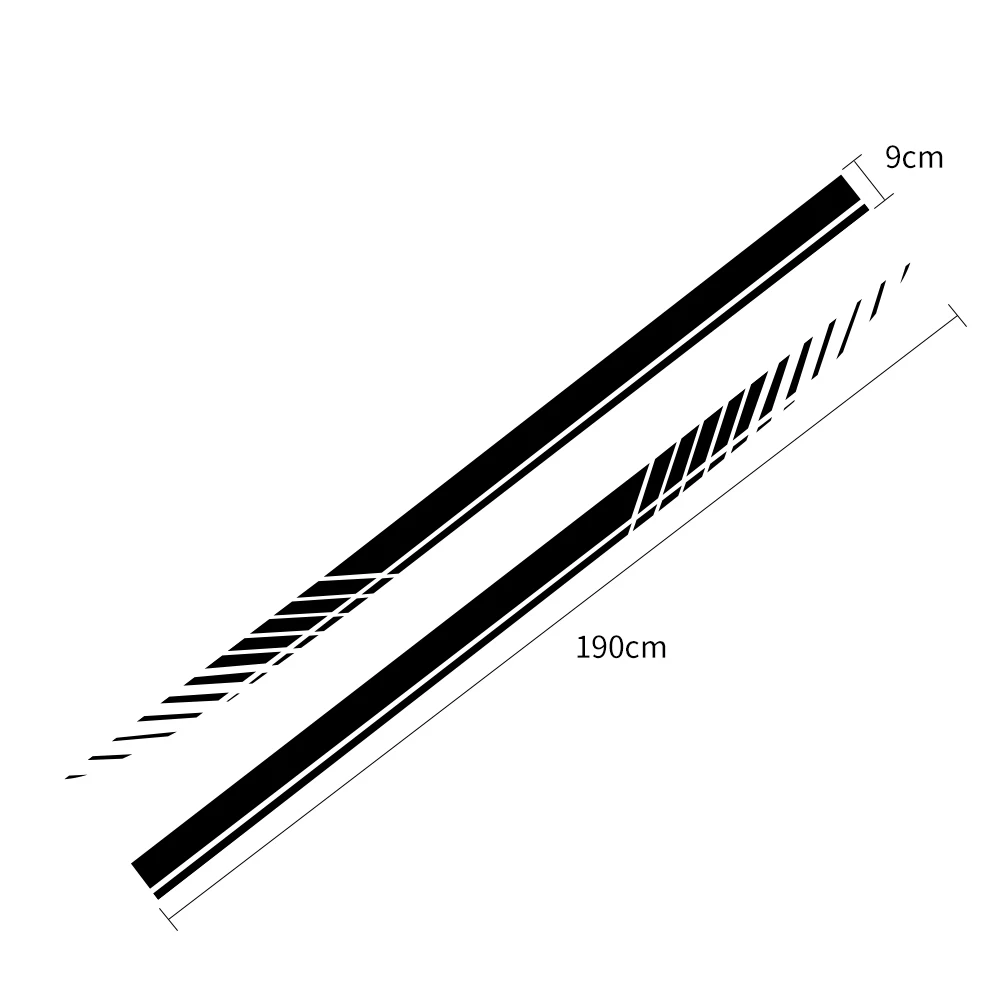 Pegatina de rayas laterales para coche Audi, Volkswagen, VW, Ford, Toyota, Honda, Mercedes, Benz, Renault, DIY, 2021