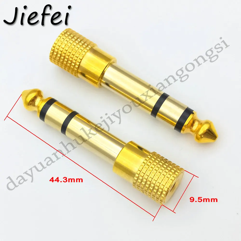 Imagem -05 - Banhado a Ouro Áudio 6.3 mm Macho Plug para 3.5 mm Fêmea Jack Aux Estéreo Trs Adaptador Novo 100 Peças