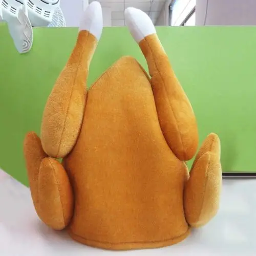 Women Men Hat Turkey Thanksgiving Hat Novelty Cooked Chicken Bird Secret Santa Fancy Dress