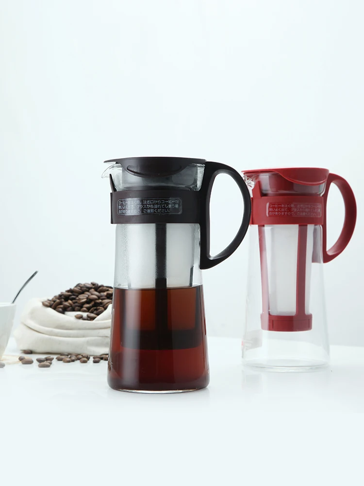 New home life cold extract coffee pot imported from Japan with filter glass bubble teapot cold kettle cold bubble pot