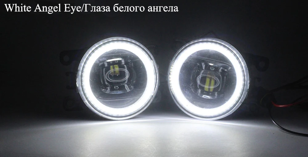Led Fog Lights Assembly Lens Angel Eye DRL Daytime Running Light or Fog Lamp Shade Cover for Ford Edge II 2015 2016 2017 2018 detail image 11