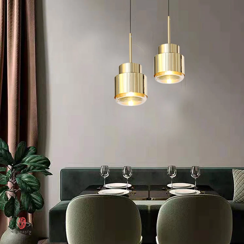 

Designer Hanging Lights Metal Bedside Hanging Lamp Bar Counter Pendant Light Dinning Room Restaurant LED Home Lighting Fixture