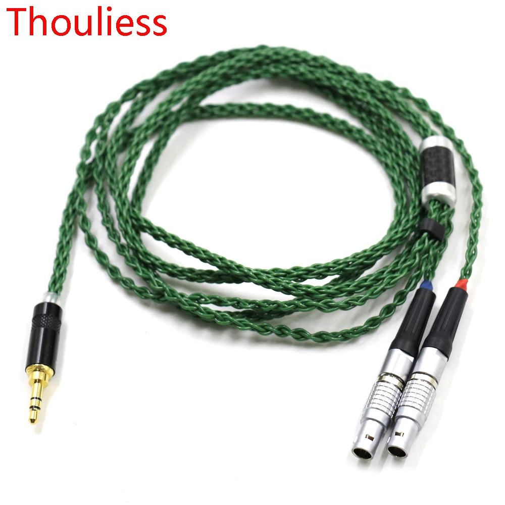 

Thouliess HIFI OCC Copper Silver Plated 3.5/4.4mm Headphones Replacement Cable Upgrade Cabl For Focal Utopia ELEAR Earphone