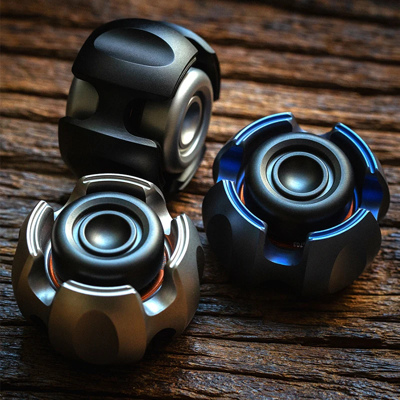 LAUTIE NOIZ Fingertip Gyro EDC Titan Legierung Finger Dekompression Spielzeug Finger Anti Stress Spielzeug Spinner Metall Kühle Fidgets