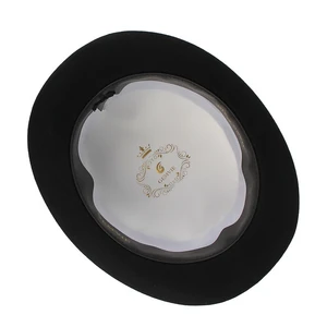 Gemvıe keçe şapka 11 cm %100 % yün, hem erkekler hem de kadınlar için bir şapka, yeni bir şapka, silindir, kostüm partisi, fedora, derby, sihir En iyi 10 satış, çılgın şapkacı şapkası-no. 6