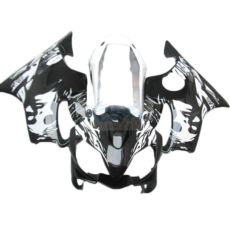 Black white stripes Fairings fit For Honda CBR600 F4I 2004 2005 2006 2007 Injection fairing kit  CBR600 F4i 04 05 06 07