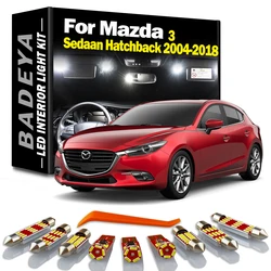BADEYA Canbus Error Free Car LED Interior Light Kit For 2004-2016 2017 2018 Mazda 3 Sedaan Hatchback Reading Map Dome Trunk Lamp