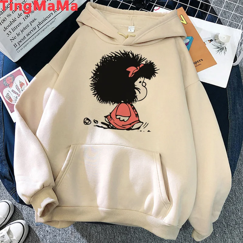 Sudadera con capucha de Mafalda para hombre, ropa deportiva masculina con estampado de hip hop, harajuku, estética y2k, 2021