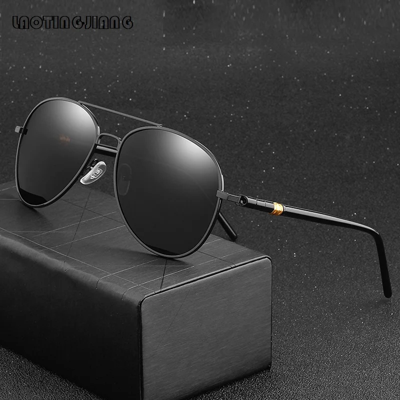 Luxury Men\'s Polarized Sunglasses For Men Women Driving Pilot Sun Glasses Vintage Black Designer Sunglasses Women\'s Shades UV400