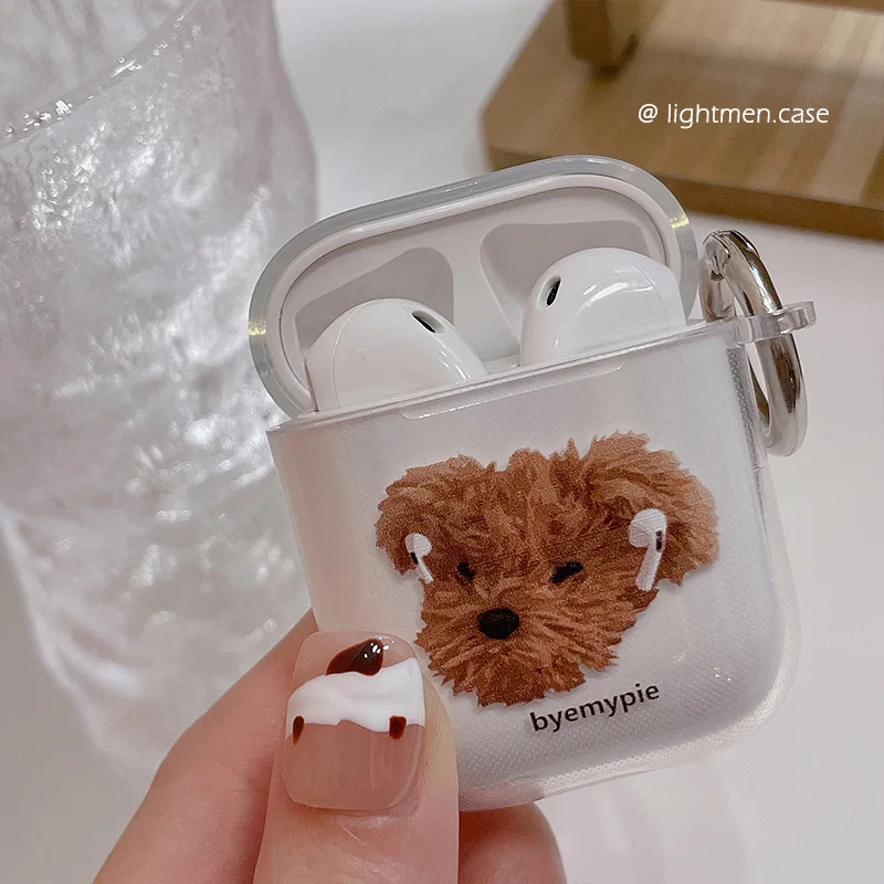 

Cute Teddy Bear Cartoon Korea Case for Airpods 21Pro Cover Cartoon Earphone Case Transparent Capa for Airpod Pro Headphones Case