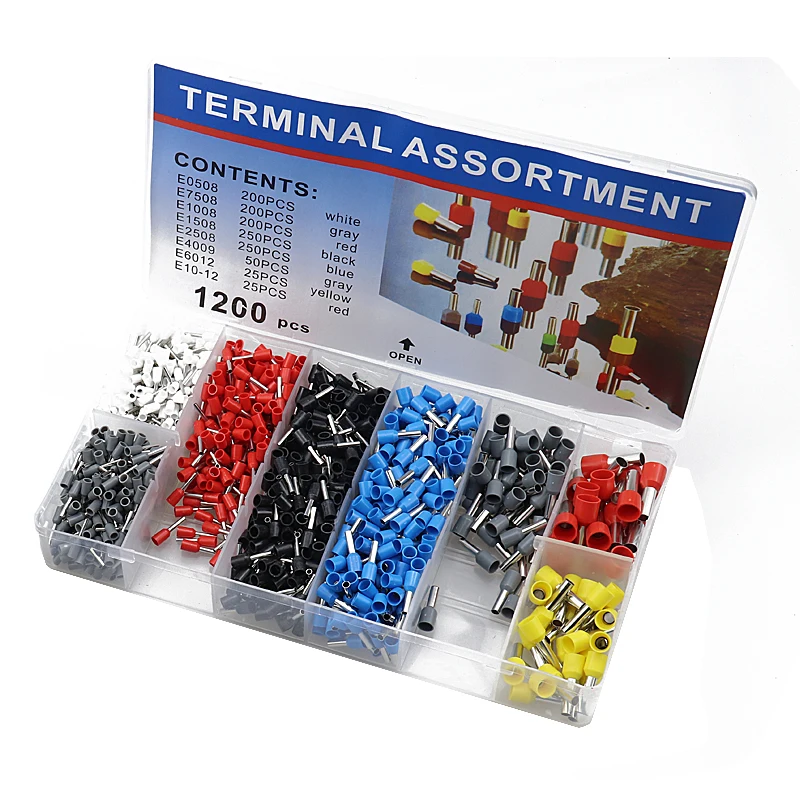 HSC8 6-4 0.25-10mm2 23-10AWG Tang Crimping 1200Pcs Terminal untuk Tabung Jarum Tipe Terminal Crimp self-Adjusting Tool