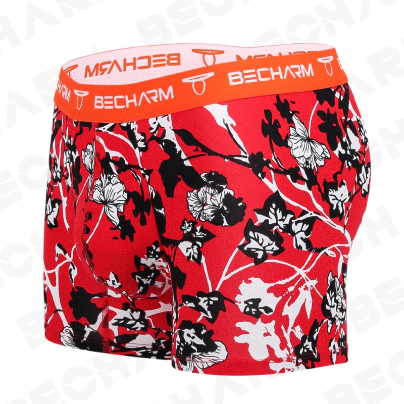 New Men\'s Panties Boxers Shorts Printing Red Large Size Set of Men Underpants Male Briefs Boxer Man Sexy Clothing Short Homme