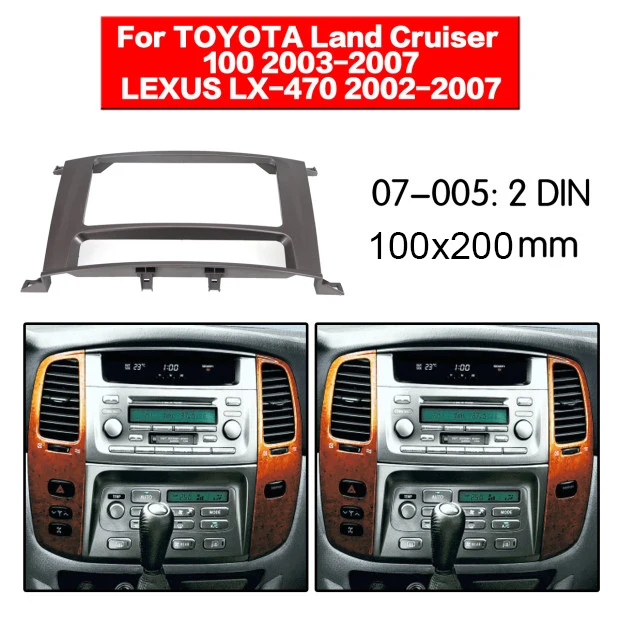 

Для Toyota Land cruiser 100 03-07 LX-470 Автомобильная панель навигации рамка для 9 "Универсальный Android мультимедийный плеер