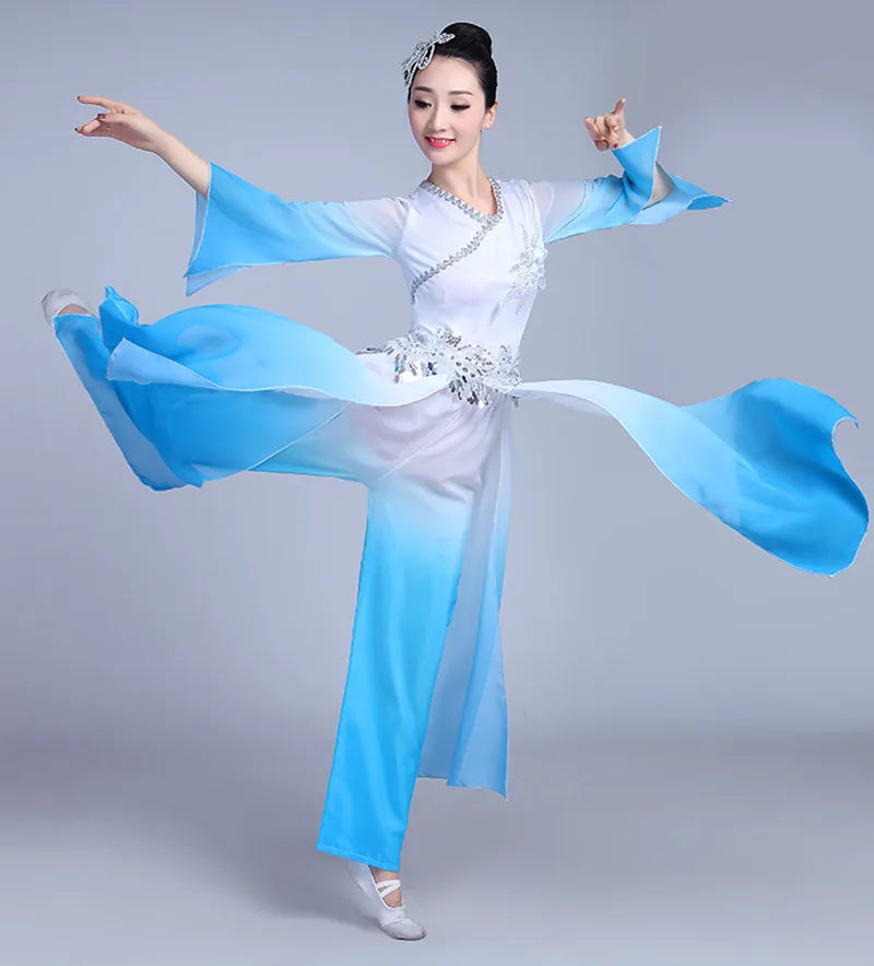 New classical dance costumes female Chinese style modern dance costume elegant umbrella dance water sleeve dance adult female