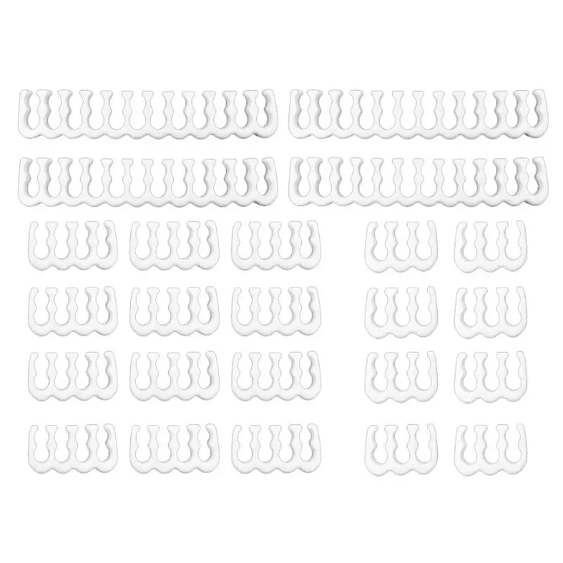 1Set 24Pin x 4 + 8Pin x 12 + 6Pin x 8 PP Cable Comb Clamp/Clip/Dresser for 3.4mm Kit Black/White