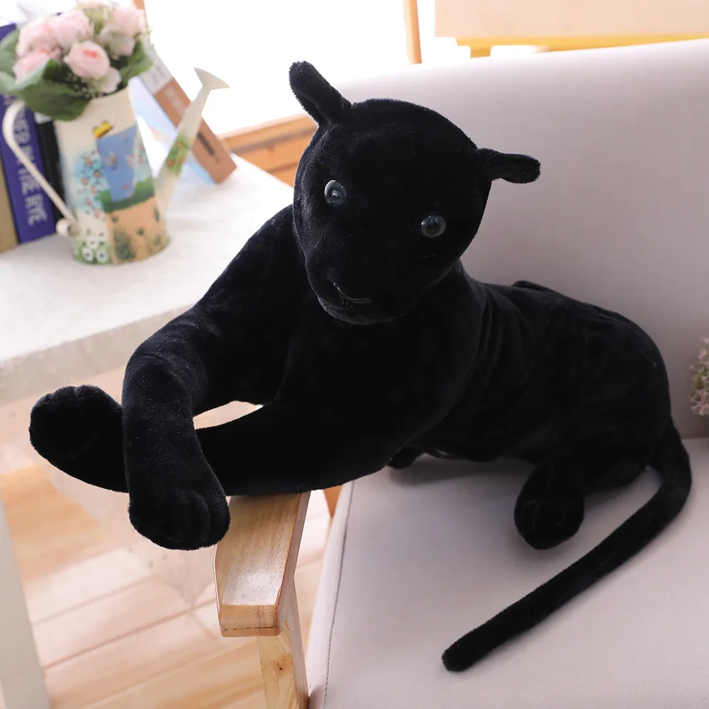 

huge plush creative black leopard toy simulation black panther doll gift about 120cm