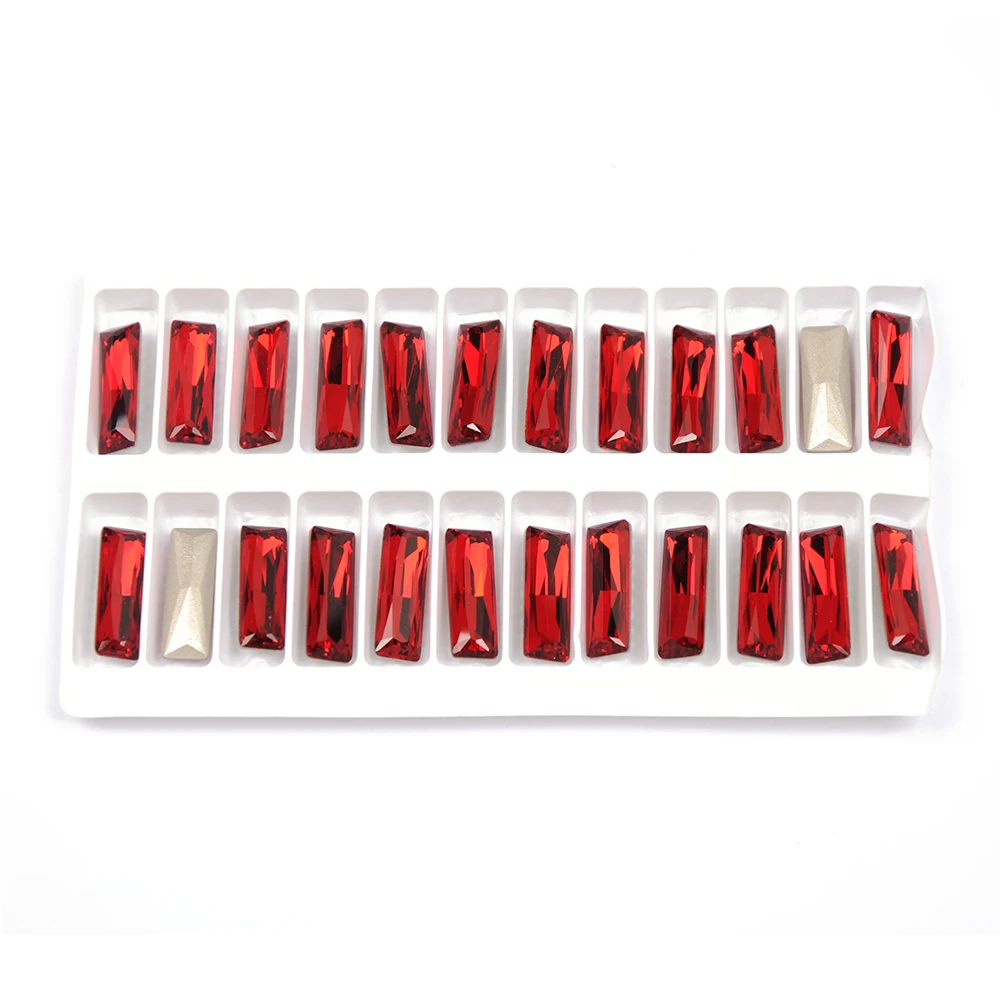 K9 Crystal Princess Baguette Glass Strass Nail Art Pointed Rhinestone for Nails Cell Phone Patches Pointback Fancy Stone