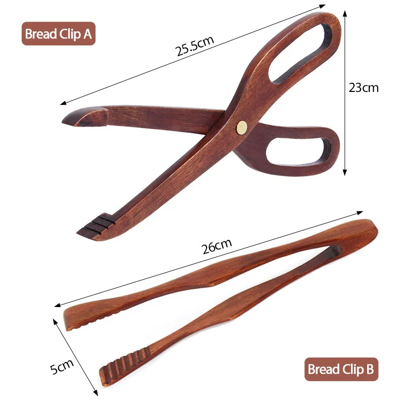 Wooden Tongs barbecue tongs Toaster salad pastry clamp tongs Bread clip food scissor tong Cooking Tongs kitchen Utensils