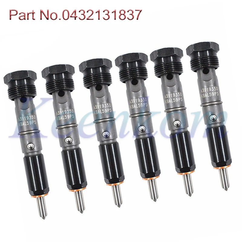 

6PCS Fuel Injectors 0432131837 3919350 For Dodge Cummins 1989 1990 1991 1992 1993 6Bt 5.9L