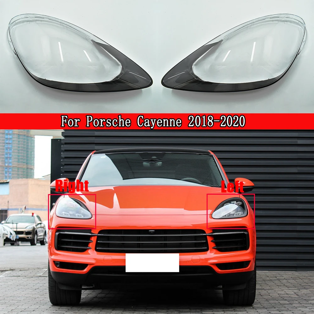 

Car Lamp Shell Masks Front Headlight Cover Lens Glass Headlamps Transparent Lampshade For Porsche Cayenne 2018 2019 2020