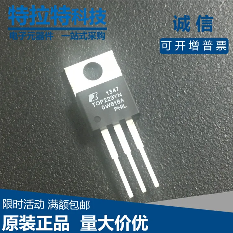 10 Buah/Banyak TOP223YN TO220 TOP223-220 223YN TOP223Y Tiga Terminal Off-Line PWM Switch