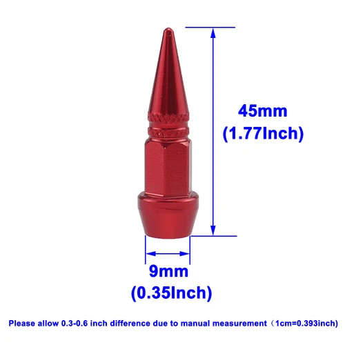 Imagen 2 del producto Tapas de válvula de vástago de rueda de neumático a prueba de polvo, aleación de aluminio Universal para motocicleta, coche, bicicleta automática, Tunning de estilo de coche, 1 pieza