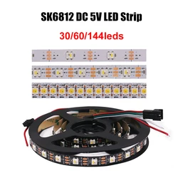 DC 5V SK6812 LED Strip RGBW RGBCW RGBNW WWA 4 in 1 Similar WS2812B 30 60 144 LEDs Individual Addressable Led Light Lamp