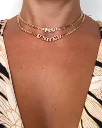 2026 New Name Jewelry 5mm Cuban Link Chain 26 Initial Letter Charm Beads Floating Moving Letter Necklace