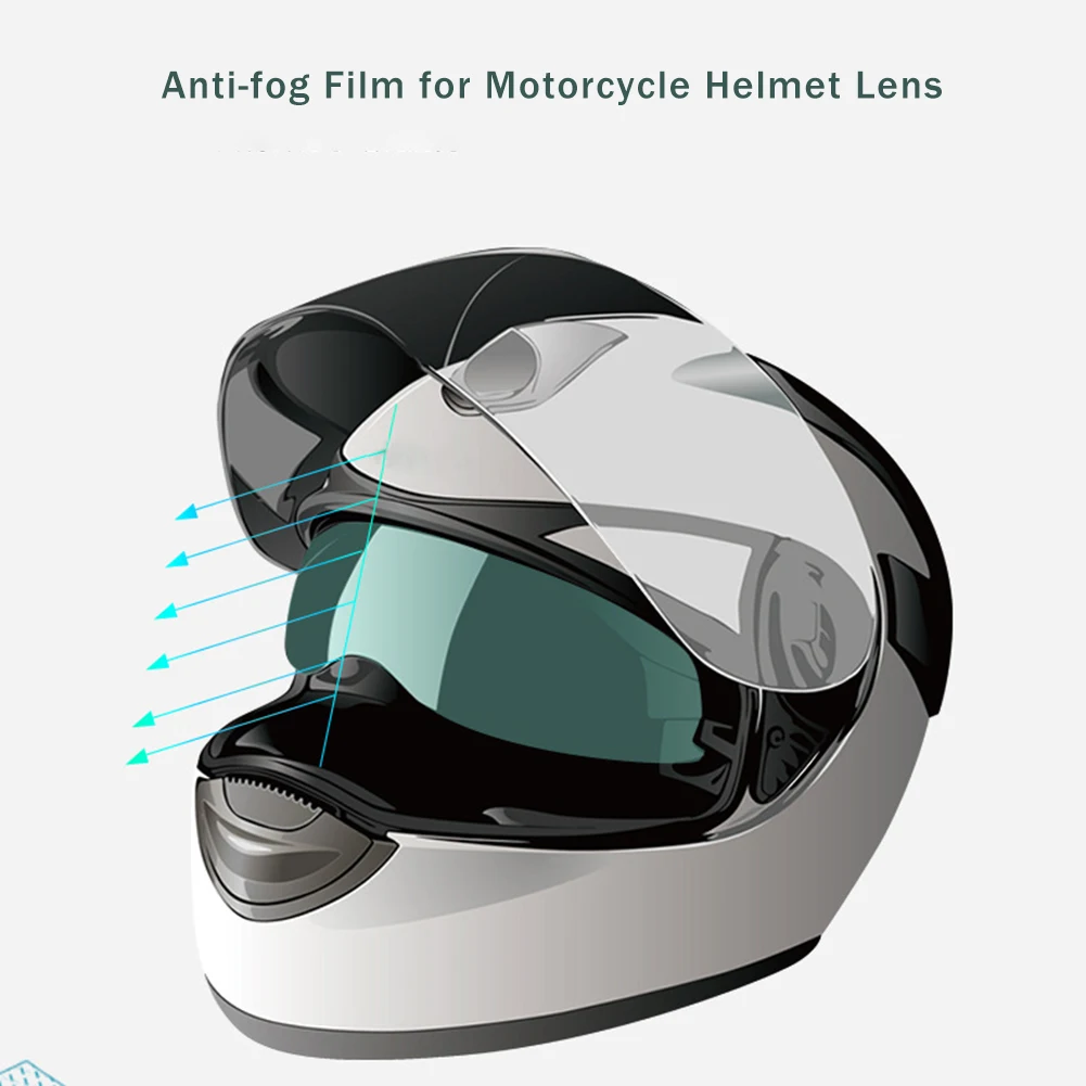 Universal Helmet Rainproof Anti-fog Film Sunproof Patch Anti-fog Visor Film Clear Vision For Scooters Motorcycles Helmet Lenses