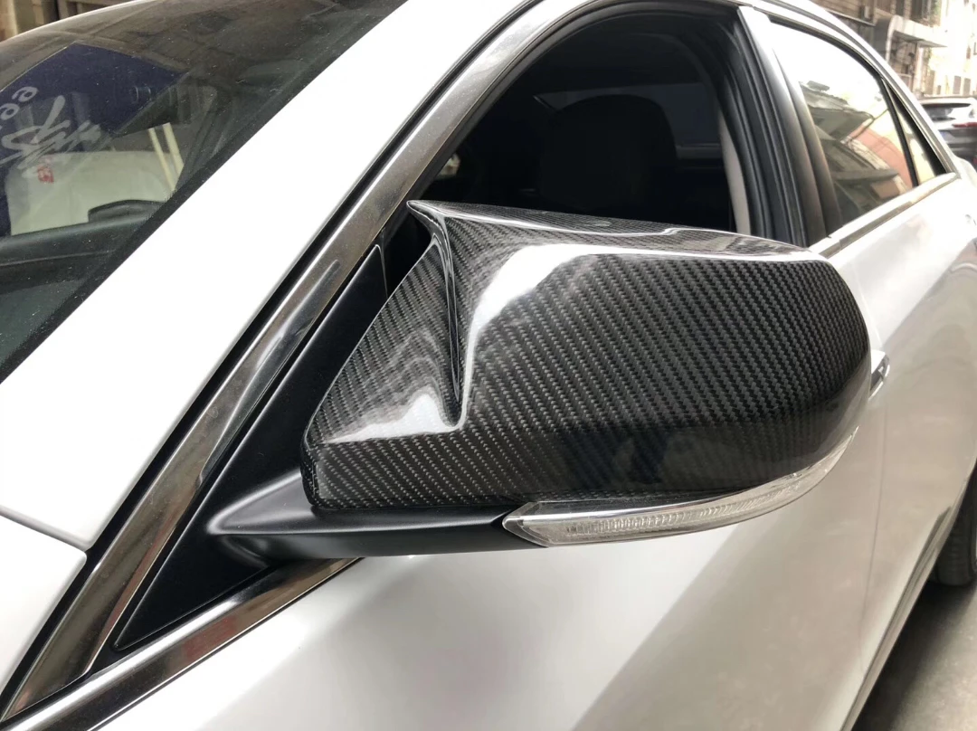 

Колпачки для зеркал заднего вида Cadillac ATS ATSL 2014 - 2018 CTS CT6 2016-2018, колпачки из настоящего углеродного волокна для боковых зеркал