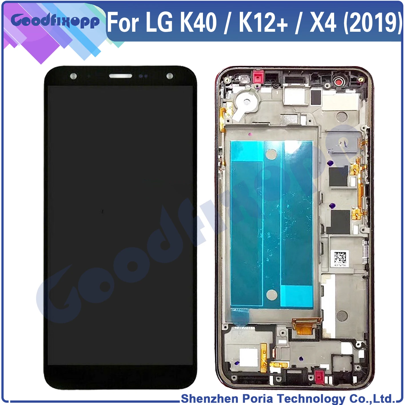 100% Test AAA For LG K40 K12 Plus LMX420 LMX420EMW LM-X420 LCD Display Touch Screen Digitizer Assembly For X4 2019 K12+ K12Plus