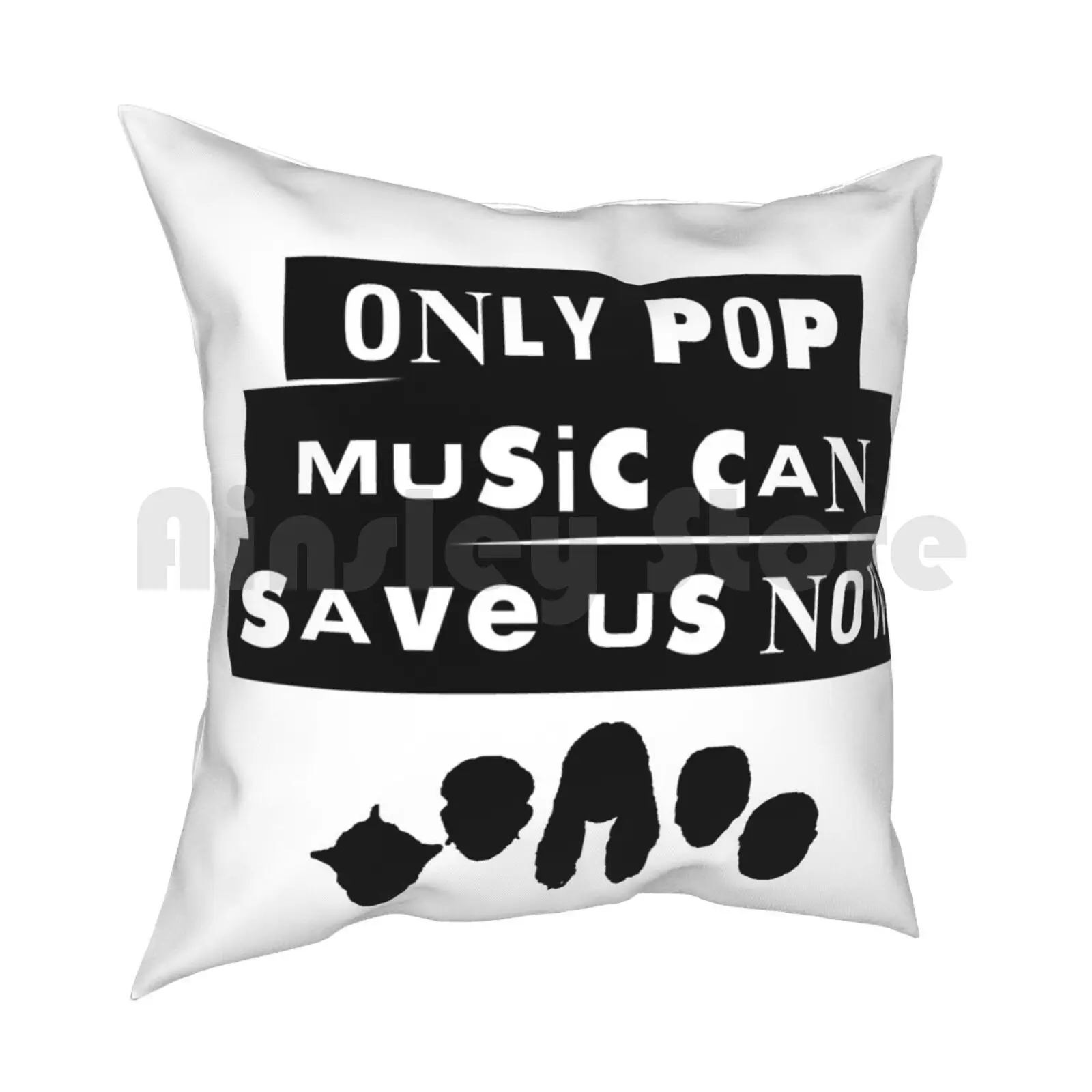 Only Pop Music Can Save Us Now Pillow Case Printed Home Soft Throw Pillow The Young Ones Rik Mayall Adrian Edmondson