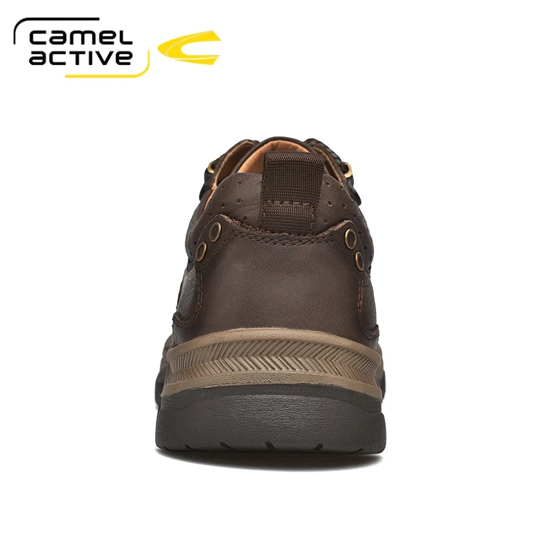 Camel Active New Genuine Leather Men Casual Shoes Comfortable Fashion Footwear Soft Cowhide Male Lace-up Shoes