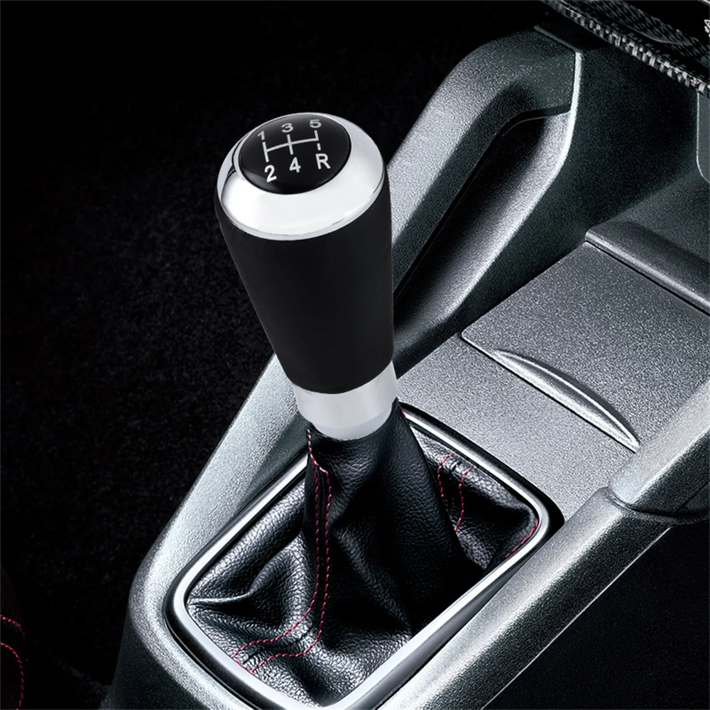 

Universal 5 Speed 5R Car Red Aluminum Leather Manual Gear Shift Knob Stick MT AT Gearstick Lever Shifter Knobs Fit For Honda