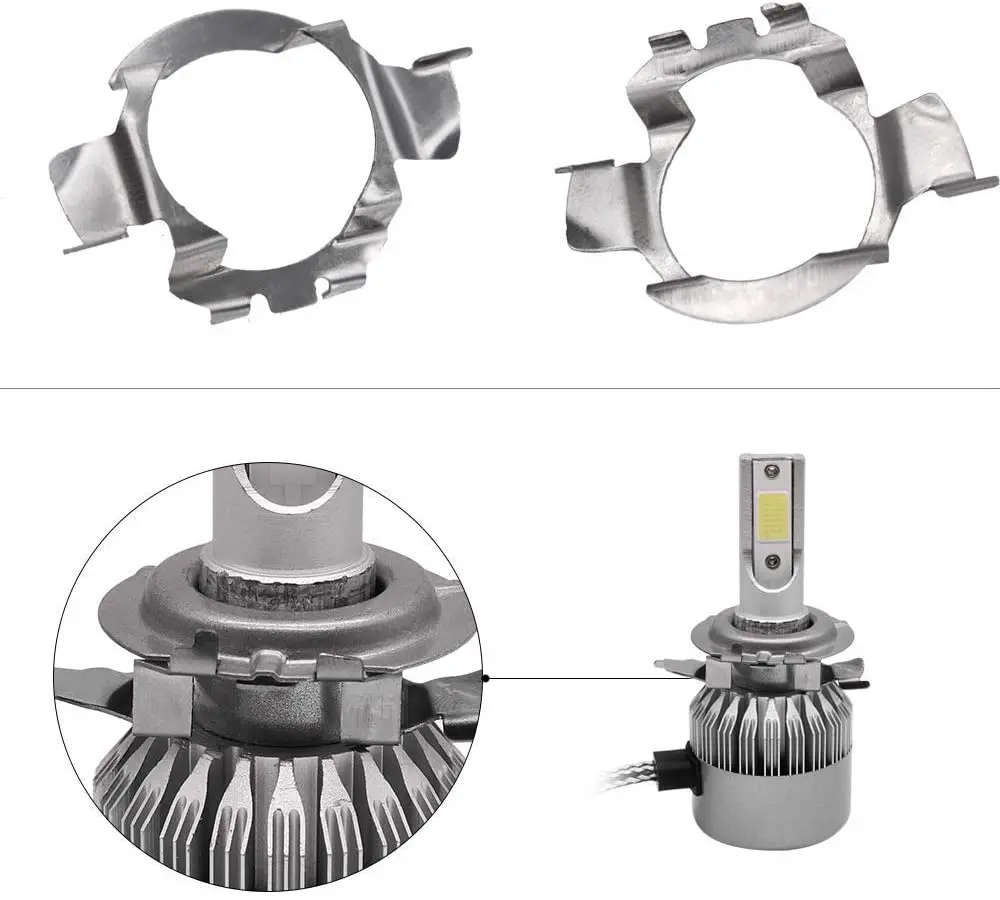 H7 LED Headlight Base Holder Adapter Retainer Fit For Audi A3/A4/A6 /Passat B7 /Buick Rega /Nissan Qashqai / VW Jetta