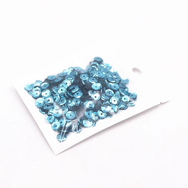 10g/Bag 6mm Laser Round Concave Sequins PVC Craft Paillettes Sewing Wedding Dress Clothing DIY Handmade Lentejuelas Accessories