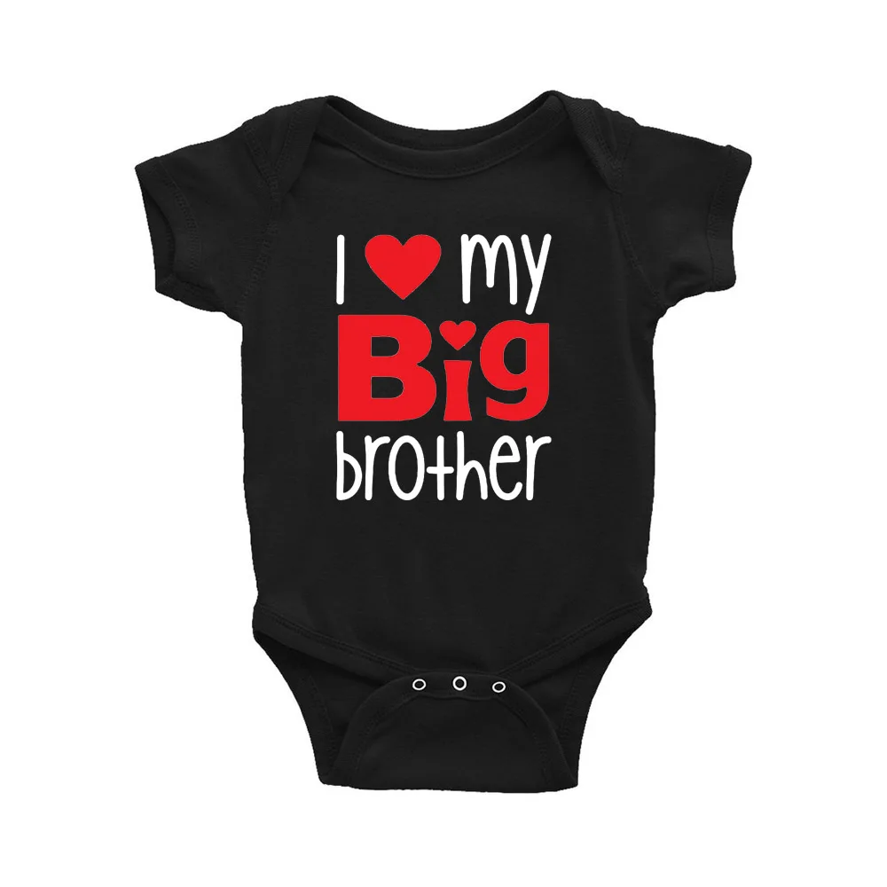 Conjunto de 2 camisetas a juego para Hermanos, regalos para Baby Shower, I Love My Big Brother, Little Brother