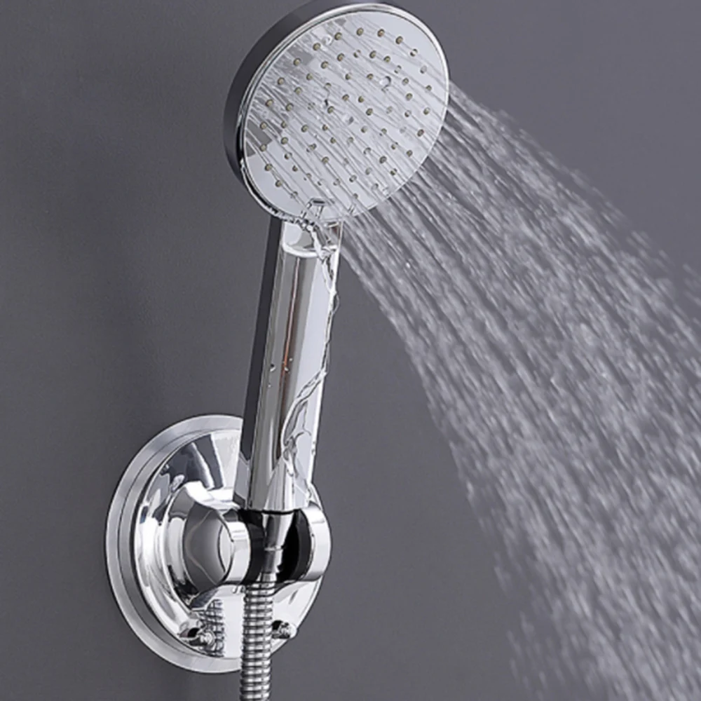Wall Mounted Round Shower Mounting Brackets Shower Stand 90° Multi-tap Adjustment Seamless Hook  Paste Bath Shower Holder