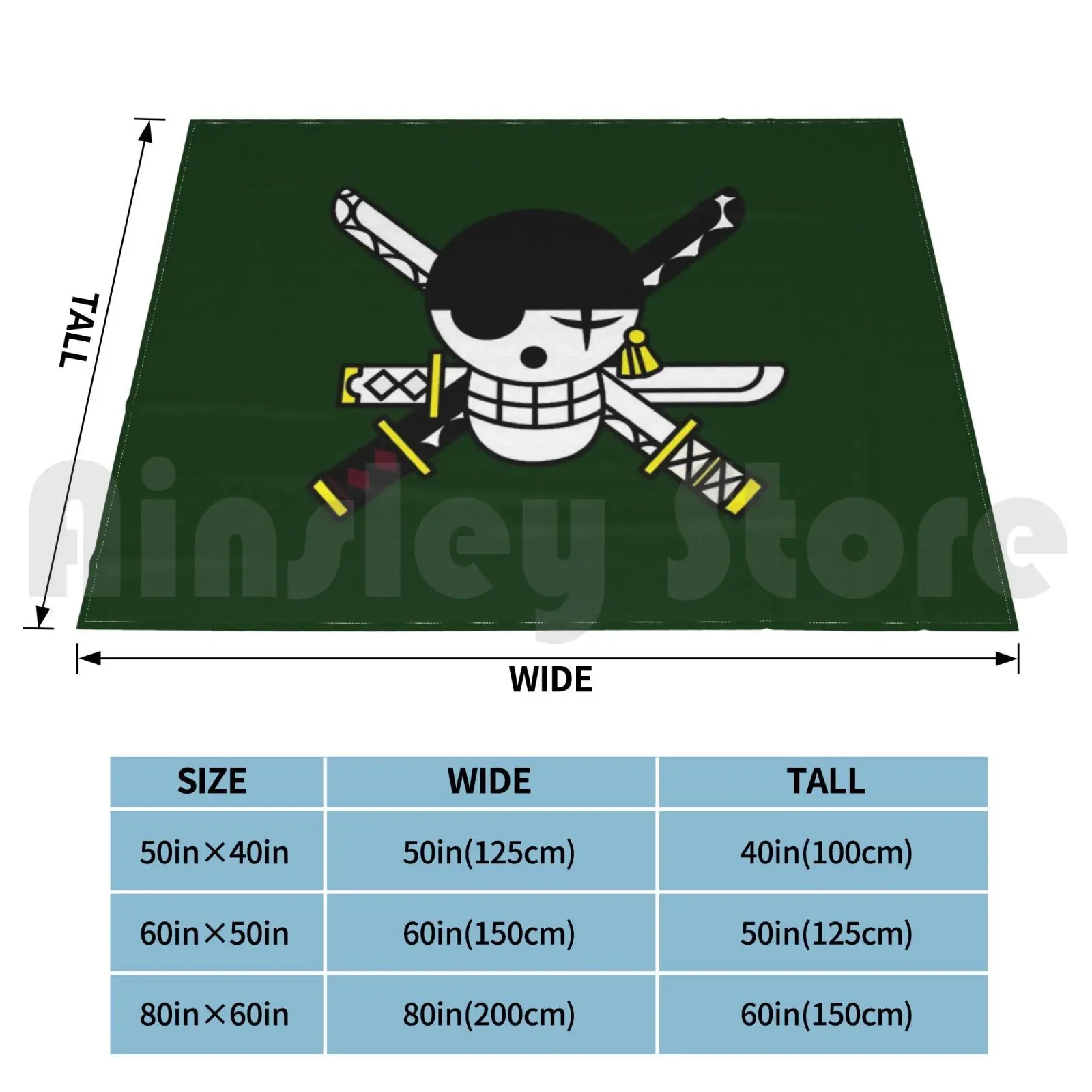 Roronoa Zoro Blanket Fashion Custom Roronoa Zoro Roronoa Zoro Top Selling Top Stars Gold Popular Graphic