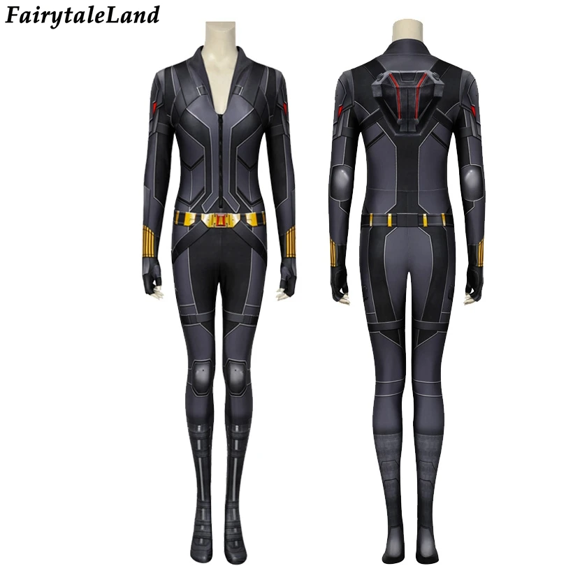 2021 Newest Superheroine Halloween Cosplay Captain Natalia Yelena Printing Jumpsuit Sexy Widow Costume Natasha Sexy Bodysuit