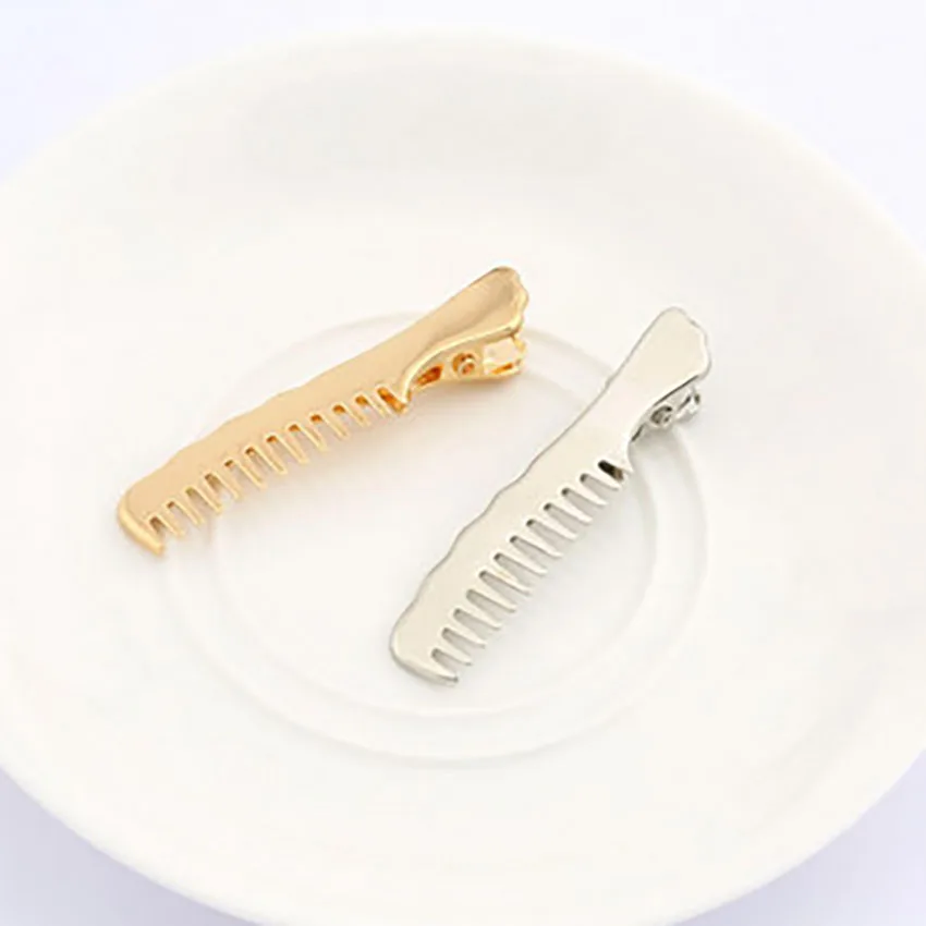 1PC โลหะ Headdress Hairpin ลื่นหวี Barrettes ผม Claws อุปกรณ์เสริมสำหรับผมหญิงสาวผมจัดแต่งทรงผมด้านข้างคลิป Hairgrip