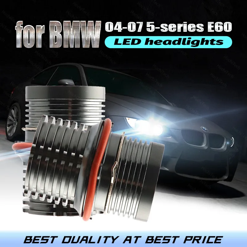 Day Light Warraty 6000K IP65 LED Ultra Bright for 04-07 BMW 5-series E60 525i 525xi 530i 530xi 545i 550i LED Angel Eyes Light