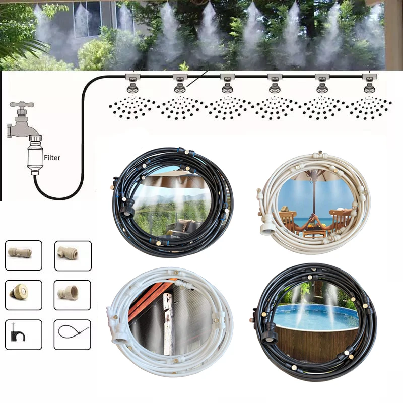 Free Shipping Fog Mist System China Supplier Air Conditioner Working Pressure 2-30 Bar Water Spray Cooling Kit