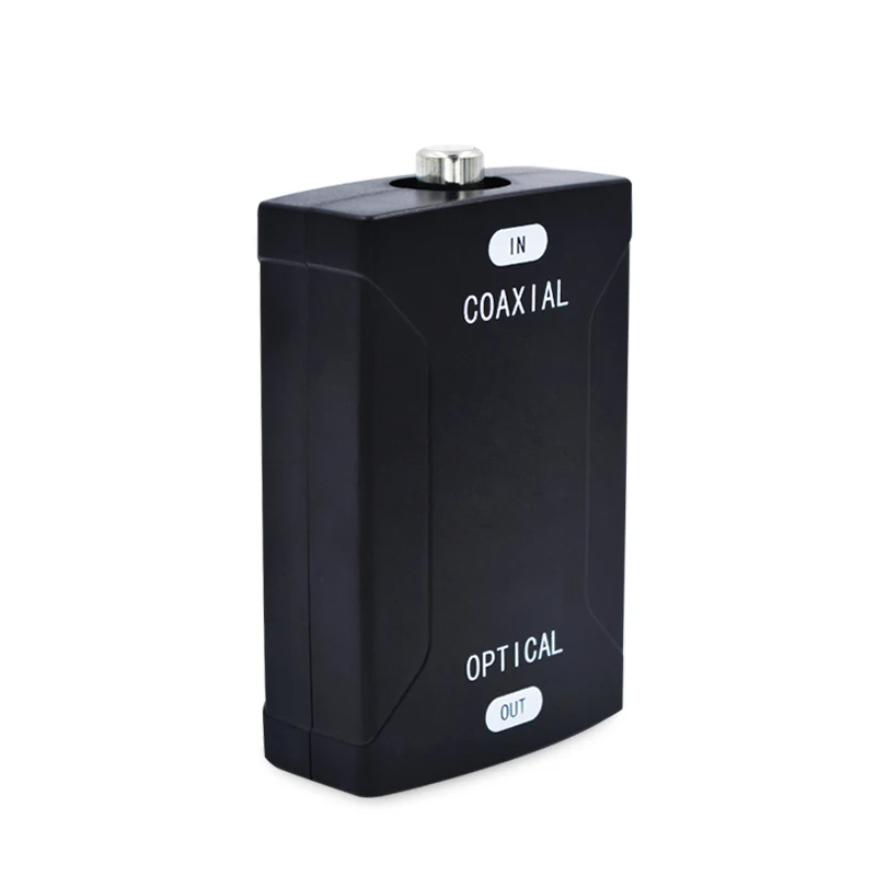 Digital Coax Coaxial RCA to Optical TOSlink SPDIF Digital Audio Converter Adapter